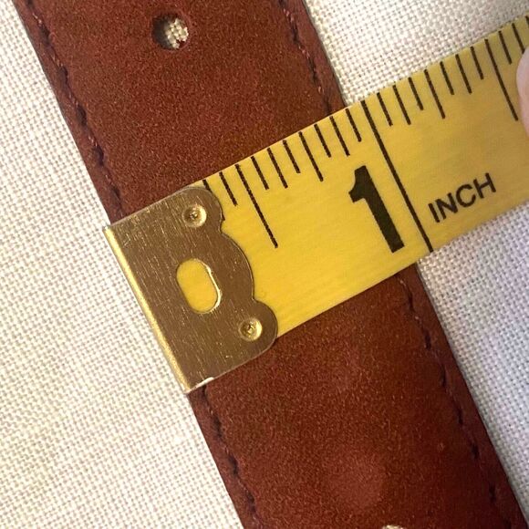 Peter Hahn Skinny Belt Nubuck Leather Suede 95cm 41 x 1 Vtg Italy Germany Brown